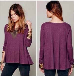 Free People We The Free Thermal Swing Top in Plum